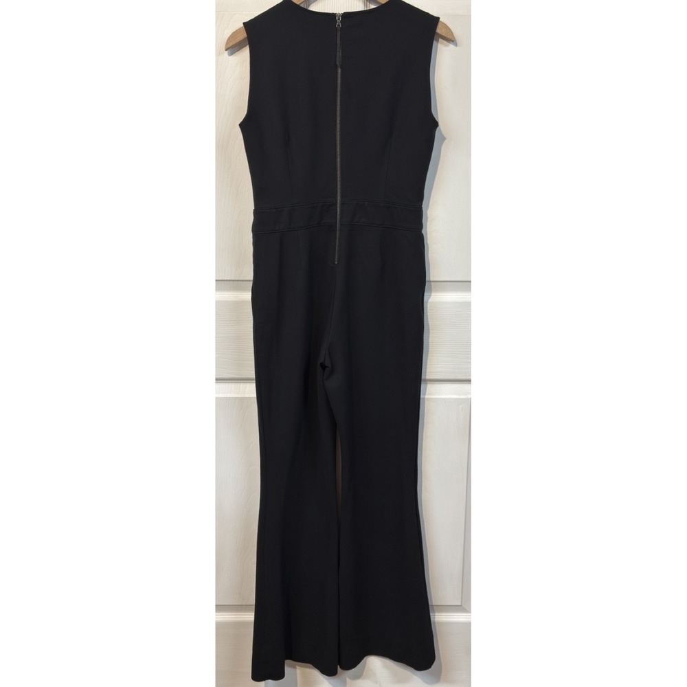 Spanx The Perfect Sleeveless Jumpsuit Black Flared Leg Women's Size M Regular - Picture 4 of 15